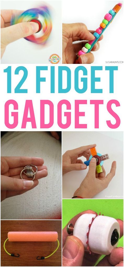 12 DIY Fidget Tools for Kids Homemade Fidget Toys, Fidgets Diy, Tools For Kids, Fidget Tools, Diy Fidget Toys, Fidget Quilt, Best Kids Toys, Sensory Toys, Fidget Toys