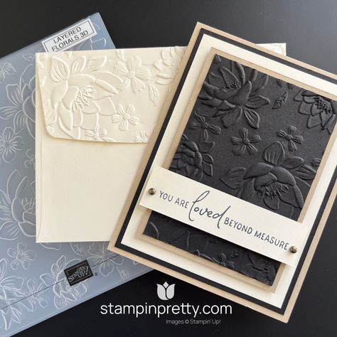 Wishlist CHECK!  Stampin’ Up! Layered Florals Embossing Folder Stampin Up Sympathy Cards, Sympathy Cards Handmade, Mary Fish, Stampin Pretty, Embossed Cards, You Are Loved, Stamping Up Cards, Card Sketches, Sympathy Cards