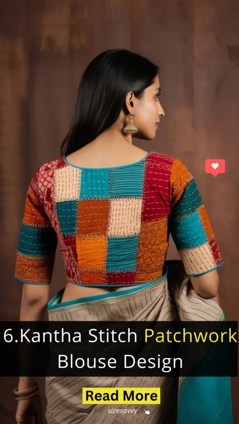 Patch Work Blouse Designs Blouse Designs For Saree, Work Blouse Designs, Patch Work Blouse Designs, Latest Blouse, New Blouse Designs, Patch Work Blouse, Stylish Blouse Design, Simple Blouse, Blouse Designs Latest