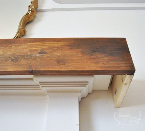 Build a DIY Faux Beam Fireplace Mantel Cover #fauxmantelidea #fixerupper #farmhousestyle #midcenturymodern #fauxbeammantel #diyfauxbeammantel Fireplace Mantel Cover, Mantle Remodel Before And After, Mantle Cover Diy, Mantel Makeover Diy, Mantel Cover, Diy Fireplace Mantle How To Build, Mantle Cover Wood, New Fireplace Mantle, Faux Beam Mantle