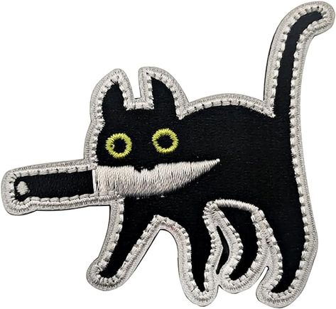 Amazon.com: FNAFCRAFT Cat Patch Funny Meme Morale Patch Tactical Cute Embroidered Patch with Hook and Loop DIY Applique Accessories for Backpacks, Vests, Jackets, Jeans, Hats : Arts, Crafts & Sewing Patch Embroidery Designs, Backpack Design Ideas, Emo Crafts, Senior Patches, Cat Gifts Diy, Patches Aesthetic, Melanie King, Knight Commander, Patches Ideas