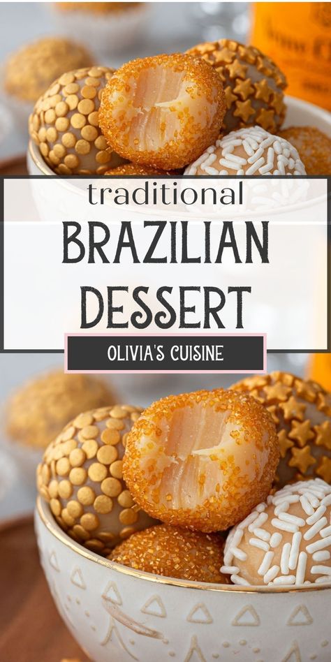 Brazil Dinner Recipes, Brazilian Brigadeiro Recipes, South American Desserts, Brazilian Dessert Recipes, Brigadiero Recipes, Brazilian Food Recipes, Brazilian Recipes Dessert, Brazilian Cake, Brazilian Truffles