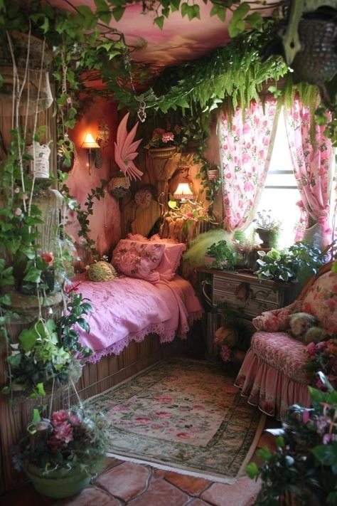 25 Magical Fairy Bedroom Ideas for a Touch of Whimsy Fairy Bedroom, Fairy Room, Dream Bedroom Inspiration, Room Deco, Cute Bedroom Decor, Dream House Rooms, Cozy Room Decor, Pretty Room, Dreamy Room