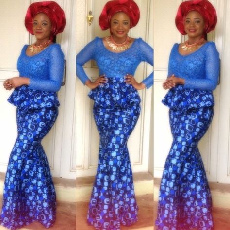 Aso Ebi Styles Lace, Lace Blouse Styles, Lace Skirt And Blouse, Nigerian Lace Styles, African Lace Styles, African Styles, Lace Gown Styles, Afrikaanse Mode, Lace Dress Styles