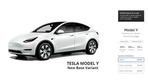 Tesla, Inc. (TSLA) has dropped the prices of its vehicle for the fourth consecutive time in the 4th month of 2023. Tesla Model S and Model X received a $5,000 price reduction across all variants. Model 3&Y prices have also dropped comparably lower than the S&X (complete list of new prices below). Tesla Model S…Continue readingTesla introduces a new cheaper Model Y base variant, drops prices across all Model S, X, 3, & Y again The post Tesla introduces a new cheaper Model Y bas Tesla Model 3 Midnight Silver Metallic, Price Reduction, Tesla Model 3 Performance, Elon Musk Tesla, Tesla Valve, Tesla Model 3 Ambient Light, New Tesla, Tesla Powerwall 2.0, Tesla Car