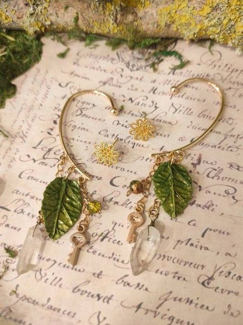 Fairy Grunge Earrings, Fairy Accessories Jewellery, Fae Jewelry, Elf Ear Jewelry, Fairy Core Jewelry, Faerie Witch, Fairycore Earrings, Elf Earrings, Elf Accessories