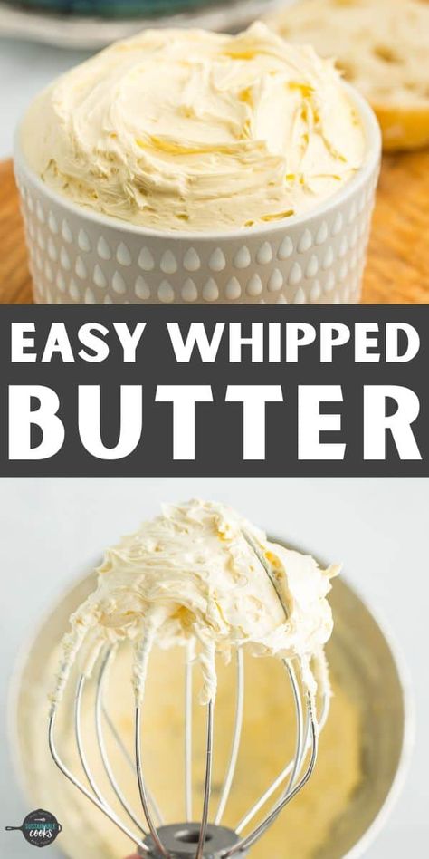 Diy Whipped Butter, Homemade Butter Heavy Whipping Cream, How To Whip Butter, Sweet Whipped Butter, How To Make Whipped Butter, Whipped Butter For Bread, How To Make Your Own Butter, Homemade Whipped Butter, Whipped Garlic Butter