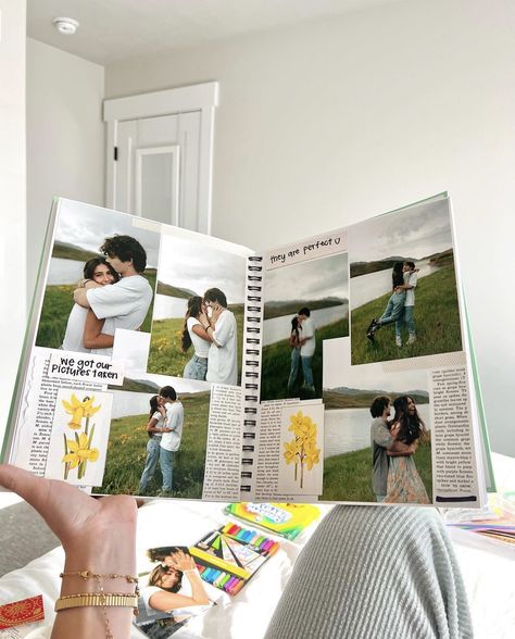 College Scrapbook, Gifts For Your Partner, Senior Year Scrapbook, School Memories Scrapbook, Boyfriend Scrapbook, Couple Scrapbook, Memories Scrapbook, Scrapbook Studio, Boyfriend Ideas