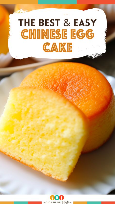 Experience the delight of homemade Chinese Egg Cake - a light, fluffy, and subtly sweet dessert. Perfect for any time indulgence, these mini cakes are simple to make and a joy to eat. Ideal for sharing with family and friends, this recipe captures the essence of traditional Chinese baking. Save and share this recipe for a delightful baking adventure. Try it today and share your creation! Easy Fast Chinese Recipes, One Egg Baking Recipes, Japanese Sweet Egg Recipe, Fluffy Pastry Recipe, Chinese Egg Cake, Sweet Eggs Recipes, Baking With Lots Of Eggs, Simple Chinese Dessert Recipes, Asian Baking Desserts