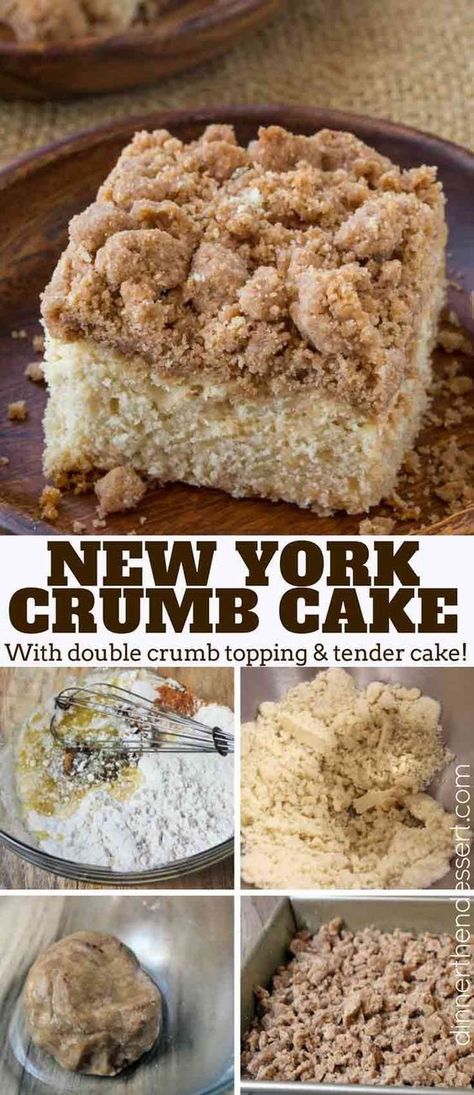 Cake Coffee Shop, New York Crumb Cake, Crumb Coffee Cakes, Dinner Then Dessert, Crumb Cake Recipe, Cake Recipes Easy Homemade, Coffee Cake Recipes, Crumb Cake, Coffee Breakfast