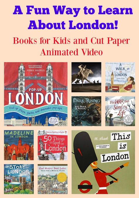 A Fun Way to Learn About London: children's books and videos! If you are visiting London for a vacation with kids check out these picture books and videos! #London Paper Animation, London With Kids, London Theme, Country Studies, Preschool Units, Armchair Travel, London History, Homeschool History, Animation Video