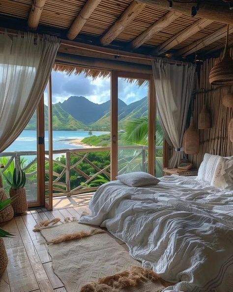 Beach House Room, Tropical Beach Houses, Dream Life House, Hawaii Homes, Beach House Design, Pretty House, Beautiful Bedrooms, Dream Bedroom, House Inspo