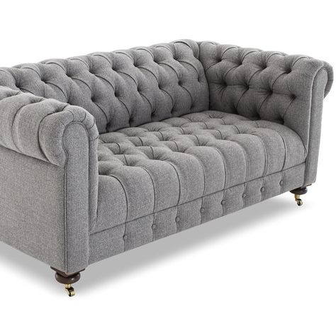 Theo Loveseat | Joybird ($1,999) ❤ liked on Polyvore featuring home, furniture, sofas, tufted couch, tufted love seat, tufted sofa, tufted furniture and tufted loveseat Grey Couch Decor, Sunroom Remodel, Sofa Couch Design, Tufted Couch, Tufted Furniture, Wooden Sofa Set Designs, Tufted Loveseat, Sofa Inspiration, Sofa Bed Design