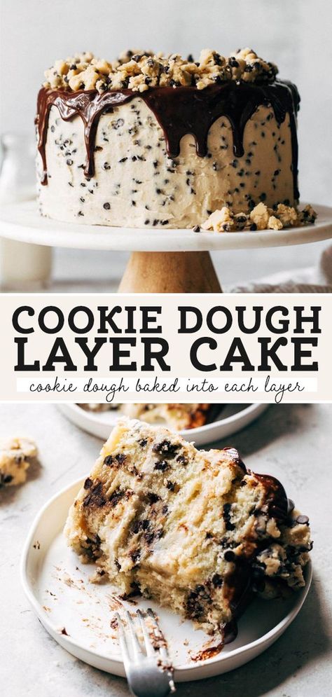 Cake Topped With Cookies, Yummy Birthday Cake Recipes, Molten Cookie Dough Cake, Bday Cakes Recipes, Cookie Dough Birthday Cake Ideas, Winning Cake Recipes, Desserts With Icing, Tasty Birthday Cakes, Good Birthday Cake Ideas