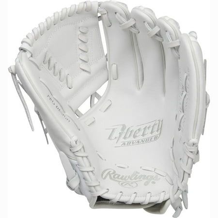 More often than not, softball and baseball players are preferring gloves that are easy to get into game-ready shape. Rawlings confronts that need head-on with this Liberty Advanced Fastpitch Series of gloves. They construct the shell of the glove with full-grain leather that should provide a pretty painless break-in process. But even though the leather is soft, the glove should still be able to hold up to the demands of multiple seasons of travel, high school and even collegiate softball! Rawlings has also created the Liberty Advanced gloves with an adjustable pull strap wrist backing. All that you need to do is knot the two extra straps as far as you need them to be tied up. Once those are knotted, you can tug them between pitches to tighten up the wrist opening. Then if you need to loose Softball Accessories, Softball And Baseball, Softball Outfits, Softball Gloves, Fastpitch Softball, White Throws, Baseball Glove, Christmas Stuff, Sports Gear