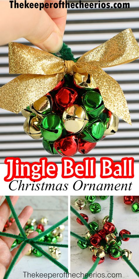 Jingle Bell Ball, Kids Ornament, Diy Christmas Ornaments Easy, Diy Christmas Wreaths, Christmas Crafts To Make, Wreaths Ideas, 12 December, Christmas Tree Ideas, Pipe Cleaners