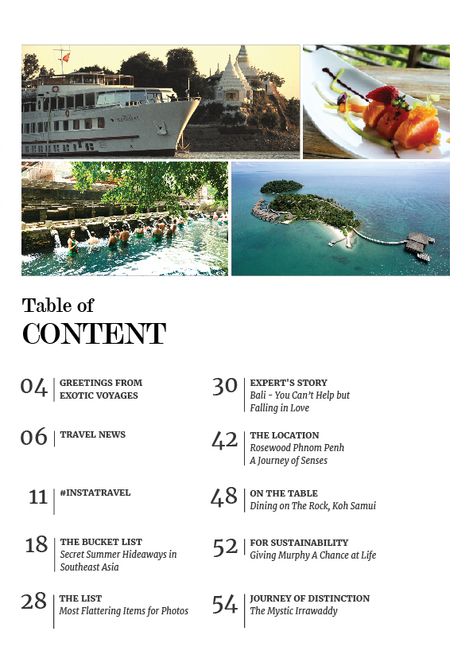 Table of content, Travel In Style magazine the 18th Edition Magazine Calendar Layout, Table Of Content Graphic Design, Travel Magazine Table Of Contents, Table Of Content Magazine Layout, Travel Proposal Design, Content Magazine Design, Magazine Content Ideas, Content Page Magazine, Table Of Content Magazine