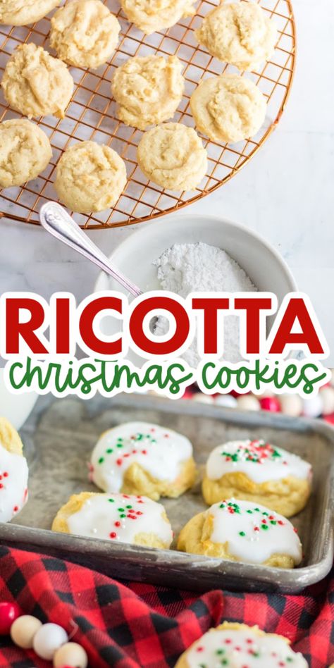 Ricotta cookies recipe also known as Italian Christmas cookies these are delicious soft and flavorful cookies with a quick and easy glaze. Italian Christmas Cookies Recipes, Flavorful Cookies, Ricotta Cookies Recipe, Italian Christmas Cookie Recipes, Italian Cookie Recipe, Christmas Cookies Recipes, Italian Rainbow Cookies, Italian Butter Cookies, Italian Christmas Recipes