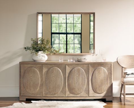 Familiar forms with a fresh, modern update. Relaxed California style with the warmth of a rustic finish. Bernhardt Aventura buffet and dining chair. Door Chest, Removable Shelves, Wood Buffet, Solid Wood Sideboard, Bernhardt Furniture, Wood Framed Mirror, Wood Sideboard, Selling Furniture, Furniture Care