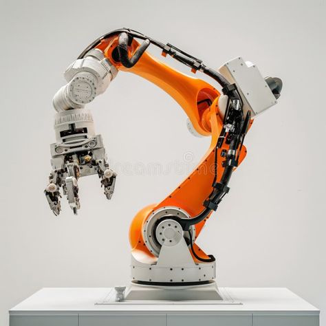 Industrial Robot Arm royalty free stock images Robotic Arm Aesthetic, Robot Arm Design, Robotic Prosthetics, Arcane Oc, Parker Aesthetic, Robot Factory, Robotic Arms, Industrial Robotic Arm, Concept Drawing