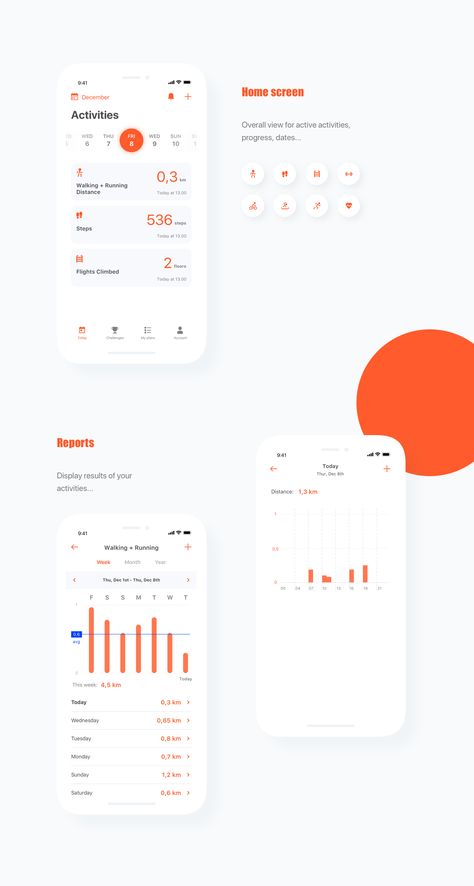 Fitness Tracker App, Fitness Tracking App, Running Distance, Ui Ux 디자인, Apple Health, Tracking App, Fitness App, Ios Design, App Design Inspiration