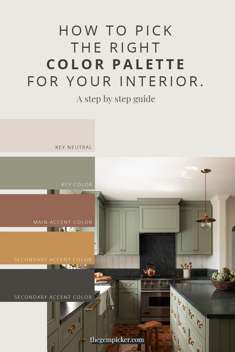 How to pick the right color palette for your interior. | The Gem Picker House Paint Pallet Interior, Interior House Palette, Interior Colour Pallet, How To Use A Color Palette, How To Create Color Palette, Interior Design Color Pallets, Triad Color Palette, Color Palette For Interior Design, Color Palette For Home Interiors