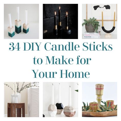 Hello, DIYers! Tapered Candles are a great addition to your dining room table, side table, bathroom, and more! The candle stick holder you use can be a fantastic addition to the surrounding decor as well! You can either make your own from scratch or upgrade plain, boring candlestick holders into something to match a theme! […] The post 34 DIY Candle Sticks to Make for Your Home appeared first on DIY Projects by Big DIY Ideas. Candle Stick Holders Diy, Candlestick Holders Diy, Diy Candlesticks, Diy Taper Candle Holders, Plaster Candle Holder, Concrete Candle Holders Diy, Diy Candle Stick Holder, Moroccan Candle Holder, Halloween Candlesticks