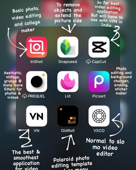 Some apps that help in editing .. #homedecor #smallbusiness #reelitfeelit #réel #inspo #ınstagood #inspiration Best Editing Apps Aesthetic, App Edit Video, Apps For Phone, Best Apps For Editing, Collage Apps, Apps Like Instagram, Free Editing Apps, Edit Apps, Edit App