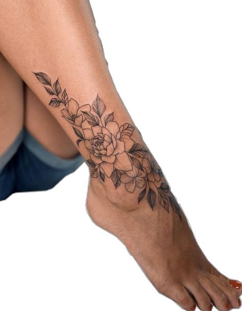 Cute Foot Tattoos For Women, Cute Leg Tattoos Women, Wrap Around Ankle Tattoo, Side Calves Tattoos For Women, Ankle Tattoos For Women Wrap Around, Side Calf Tattoos For Women, Wrap Around Leg Tattoo Women, Ankle Wrap Tattoo, Side Of Knee Tattoo