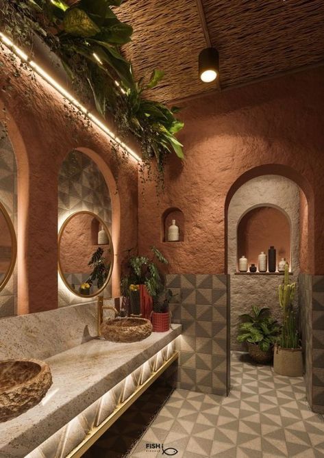 Restaurant Design Inspiration, Toilette Design, Restaurant Bathroom, Aesthetic Interior Design, Desain Pantry, Restroom Design, Washroom Design, Toilet Design, Indie Room