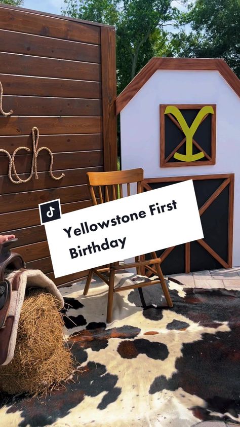 Yellowstone 1st Birthday, Yellow Stone Party Ideas, Yellowstone First Birthday, Yellow Stone Birthday Party, Yellow Stone Themed Party, Yellowstone Cake Ideas, Dutton Ranch Birthday Party, Yellowstone Birthday Party Theme, Yellowstone Cake