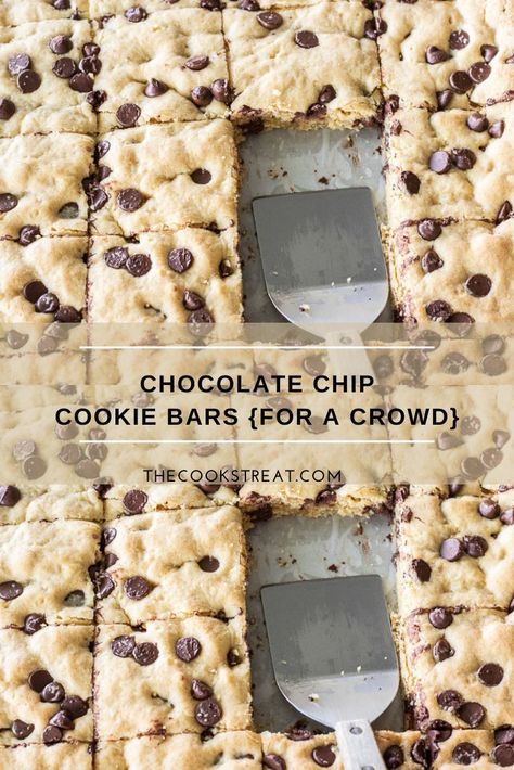 Easy Food For Large Crowd, Large Batch Squares, Non Messy Desserts, Squares For A Crowd, Sheet Pan Cookie Bars For A Crowd, Large Batch Of Cookies, Baked Goods For Large Groups, Desserts For Big Crowds, Treats For Large Groups