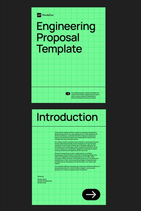 This template could be used across all engineering fields. With the Engineering Proposal Template, your pitches will be smoother. Pitch Proposal Design, Proposal Document Design, Proposal Cover Design, Report Design Ideas, Engineering Brochure, Project Proposal Design, Technical Proposal, Sales Proposal, Proposal Cover