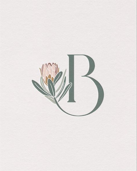 B monogram with hand drawn botanical flower #typographydesign #cafe #brand Expert Logo, Logo Monogramme, Boutique Branding, Timeless Simplicity, Florist Logo, B Monogram, Floral Logo Design, Flower Branding, Flower Logo Design