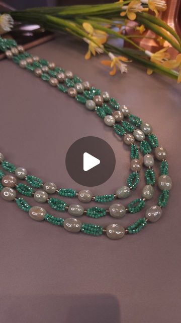 Pal D'zigns . Wedding Jewel on Instagram: "Colourful Semi Precious Necklaces ! Absolutely Stunnjng Semi Precious Jewellery!  It is Uniquely handcrafted by our Skilled Master Craftsman with detailed finishing .   Pearls - Fresh Water Rice Pearl's. Colour : Emerald looking Real Beryls, Tourmaline looking Semi precious stones, Moonstones. Some has Moissanite Polkis setted in Silver 92.5   Handmade Doris with Beautiful tassels are there.   Please check dimensions and dummy pictures before placing order. There will be no cancellations/ Returns/ Exchange for any Reason.   **Note** - We don't sell our silver jewellery by weight and any kind of bifrication or breakdown like silver and stone weight is not provided. These are not Pure Gold Jewellery so there is no Resale Value and calculation is not Real Pearl Jewellery, Polki Sets, Semi Precious Necklace, Financial Investment, Rice Pearls, Pure Gold Jewellery, Green Cherries, Coral Bells, Jewel Wedding