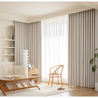 Brown curtains living room