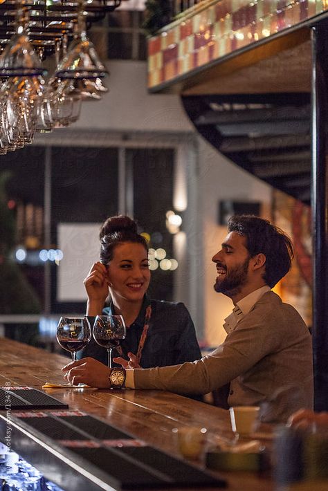 Couple on a Date Drinking Wine at the Bar by Mosuno Pre Wedding Photoshoot, Couple On A Date, Tgi Fridays, Wine Photography, Restaurant Photography, Drinking Wine, Couple Photography Poses, Couple Shoot, Photoshoot Inspiration