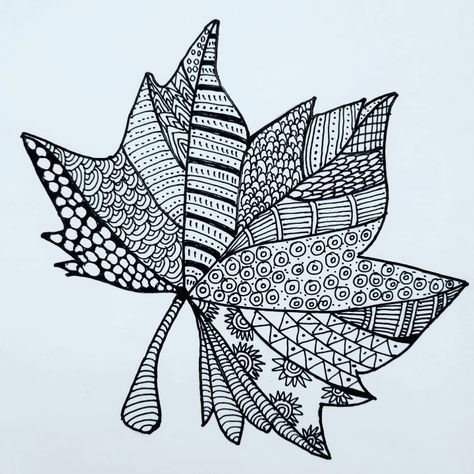 Mandala art for beginners Zentangle Leaf Patterns, Leaf Mandala Art, Mandala Leaf, Leaf Doodle, Fall Leaves Drawing, Leaf Sketch, Leaf Mandala, Fractals In Nature, Leaves Sketch