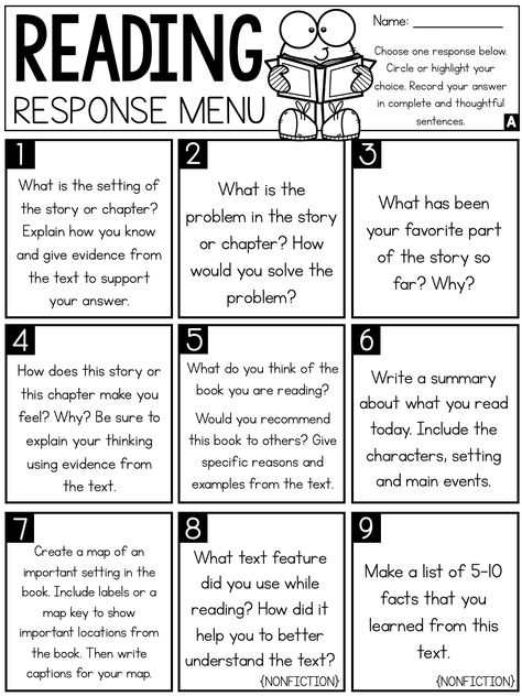 3rd Grade Journal Topics, Readers Response Prompts, 3rd Grade Reading Activities Free, Grade 3 Literacy Activities, Daily 5 5th Grade, Reading Questions For Any Book, Reading Response Journals 2nd Grade, Reading 3rd Grade Activities, 3 Rd Grade Reading Comprehension