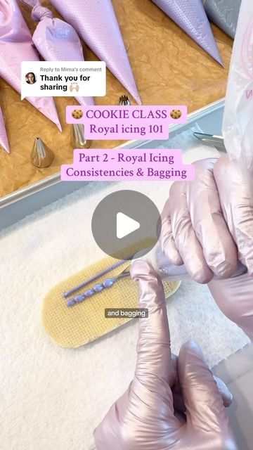 Ashley Marquez on Instagram: "💕 RECIPE is in Part 1! 🎨Tomorrow’s
lesson is COLORING royal icing (and bagging) - start to finish!
• 
🖤SUPPLIES: Cookie cutter, recipe, spatula, & piping bags from www.CrumbsCutters.com 🔗
..
#cookiedecorating#cookiesofinstagram #royalicing #edibleglitter #cookier #cookieartist #cookiedesigner#cookietutorial #tutorial #royalicingrecipe #beginnercookiedecorating #howtodecoratecookies" Royal Icing Videos Tutorials, How To Pipe Royal Icing On Cookies, Royal Icing Tools, Royal Icing Piping Techniques, Piping Bag Hacks, Stiff Royal Icing, Icing Piping Techniques, Icing Cookies Tutorial, Best Royal Icing Recipe