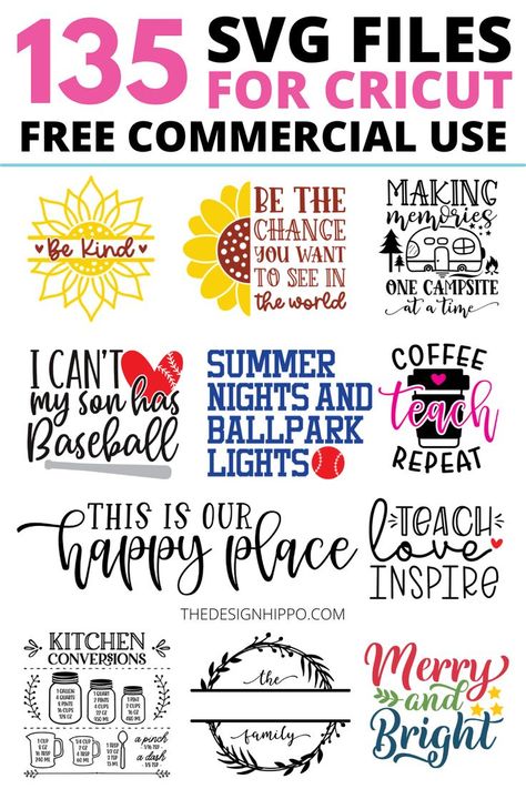 135 Free SVG Files for Cricut with Commercial Use Free Svg Files For Cricut Websites, Best Free Cricut Images, Free Cricut Designs Downloads, Sayings For Cricut Projects, Crafts To Do With Cricut, Commercial Svg Files Free, Quotes For Cricut Projects, Cricut Origami Projects, Beginner Cricut Maker Projects Free