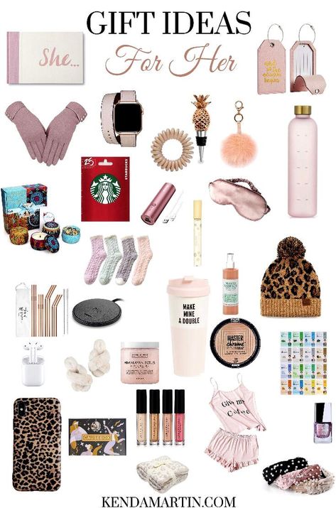 Affordable Holiday and Christmas Gift Ideas for your her. Gift ideas for your sister mom best friend wife girlfriend or coworker . Whether shes a cozy chic beauty lover fitness fanatic or traveler. Here are 30 gift ideas for her that she will love! | gifts for her | Christmas gift guide | Christmas gifts for her | #gifts #giftideas #christmasgifts #giftsforfriends #giftsforwomen #giftsforher #holidaygifts #giftguide ...ld stop giving. If you're on a budget then you might like some of these gift Gift Ideas For Stocking Stuffers, Things To Put In Christmas Stocking, Teen Girl Stocking Stuffers 2023, Aesthetic Stocking Stuffers, Affordable Stocking Stuffers, Christmas 2023 Gifts, Things To Put In A Gift Basket, Christmas Stockings Ideas Stuffers, Teen Girl Stocking Stuffers