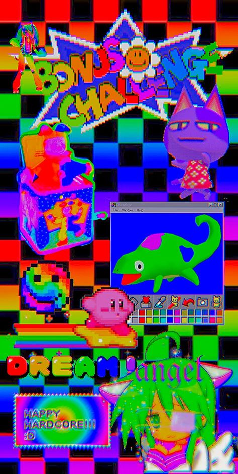 Wallpaper Werid Core, Rainbow Scenecore Background, Rainbow Scene Wallpaper, Creepy Rainbow Aesthetic, Eye Strain Background, 2000s Core Wallpaper, Rainbow Scene Aesthetic, Wired Core Wallpaper, Scene Aesthetic Background