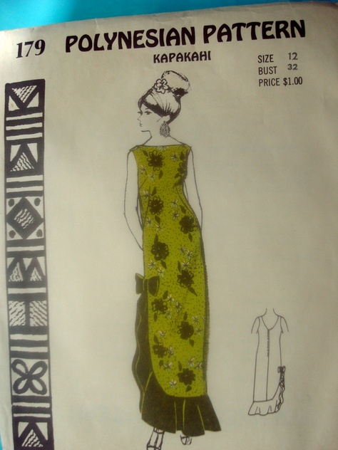 Polynesian Kapahahi muumuu pattern Samoan Dress Patterns, Ancient Polynesian Clothing, Polynesian Dress Sewing Patterns, Hawaiian Tapa Patterns, Samoan Dress Ivanui Pacific, Oasis Style, Tiki Fashion, Tahitian Dance, Disney Polynesian