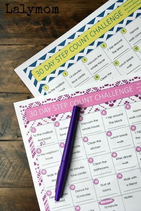 A 30 Day Step Challenge Calendar  that Works with fitbit, jawbone, or any step tracker. Free printables to help you hit your 10,000 step goal!  This calender will be a huge help to get you on track! #lalymom #fitbit #fitness #exercise #healthy #health #walking #hiking #running Tracker Free Printable, Family Exercise, Step Challenge, Challenge Calendar, Step Tracker, Step Goals, Steps Tracker, Tracker Free, Exercise Ideas