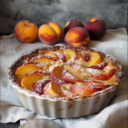 Délicieux Clafoutis aux Nectarines: Recette Estivale Dessert Express, Nectarine Recipes, Fall Treats, Classic Desserts, Nectarine, Peach Cobbler, Fruit Desserts, Fruit Recipes, Flan