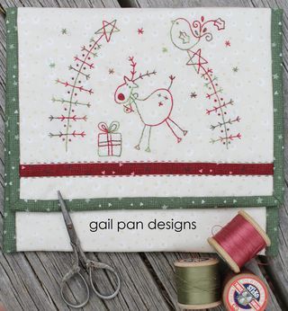 Free Reindeer Holiday Redwork Pattern Gail Pan Designs, Primitive Embroidery Patterns, Redwork Embroidery Patterns, Redwork Embroidery Designs, Christmas Hand Embroidery, Primitive Embroidery, Redwork Patterns, Holiday Cross Stitch Patterns, Reindeer Pattern