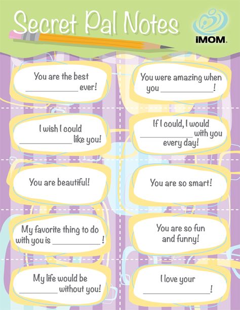 Kids love secrets. So use that to your advantage to encourage them to be nicer to their siblings with our Secret Pal Notes. Let them fill in the blanks and then secretly leave the notes for their brother or sister to find. #60days #summerfun #secretpals Secret Pal Gifts, Secret Pal, Secret Sisters, You Are My Life, Grilling Gifts, Girls Camp, Secret Messages, Secret To Success, You Are Amazing