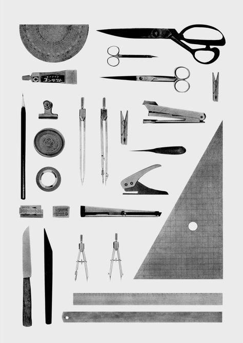 Uncomfortable Art, Knolling Photography, Architecture Tools, Things Organized Neatly, Well Design, Product Styling, Drawing Tools, Birds Eye, Tape Measure