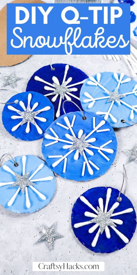 Looking for creative things to do with your child? These snowflakes are fun and simple crafts to make, perfect for adding a splash of winter wonder to any room. Great activities for kids and crafts to make that are wonderful keepsakes or decorations. Snowflake Craft Preschool, Winter Crafts For Teens, January Craft Ideas For Kids, Snowflake Crafts For Kids, Snowflakes Craft, Snowflakes For Kids, January Craft, Snowflake Crafts, Ornaments Diy Kids